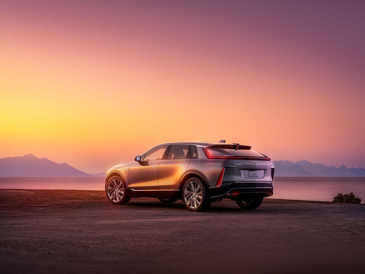 Luxury SUV at sunset
